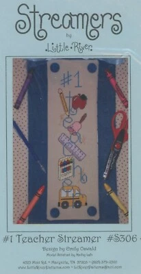 Little River #1 Teacher Streamer Emily Oswald Counted Cross Stitch Pattern New - Image 1 of 2