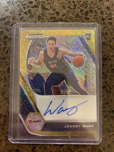 2021-22 Prizm Draft JOHNNY WANG Gold Shimmer AUTO RC Titans Rookie /10 FOTL