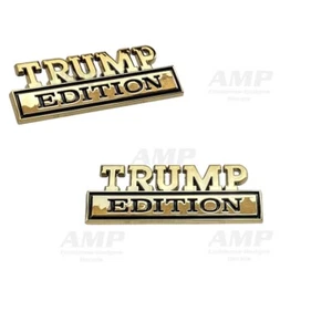 Insignias emblema TRUMP GOLD EDITION 2 piezas para camioneta Chevy Honda Toyota Ford TODOS - Imagen 1 de 1