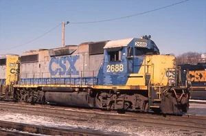 Original Slide: CSXT GP38-2 2688 - ex L&N - Later rebuilt to GP38-3 - Picture 1 of 1