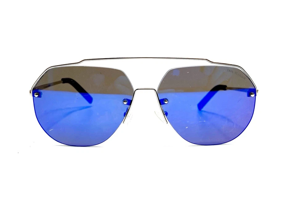 Gafas de sol True Religion Aviator lentes espejadas azules TR4130 SLV 63 14 140 Foto 1 de 4