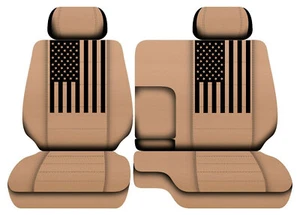 Fits Toyota Tacoma Seat Covers 1995-2000 Tan Seat Covers American Flag Design - Picture 1 of 4