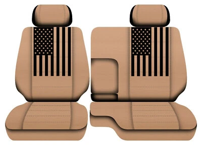 Fundas de asiento para Toyota T 100 1993-1998 bronceadas diseño bandera americana Foto 1 de 2