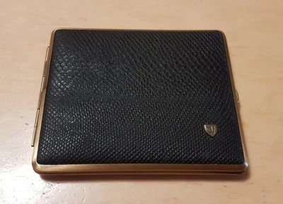 vom Hofe Zigarettenetui für 100er Echtleder Eidechs 1seitig  v.H. GERMANY - Bild 1 von 3