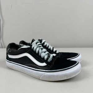Scarpe Vans Old Skool nere bianche platform sneakers moda uomo taglia 8,5 - Foto 1 di 7