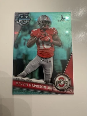2023 Bowman U Chrome  Marvin Harrison Jr #100 Aqua Refractor /299 - Image 1 of 4