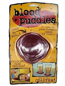 Vintage The Original BLOOD PUDDLES Fake Blood Coaster Prop Gothic Vampire Witch - Picture 1 of 2