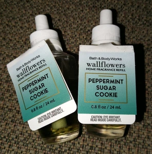 BBW Peppermint Sugar Cookie Wallflower Refill Bulb x2 Vanilla/Creamy Butter - Picture 1 of 2