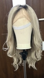 Ash Blonde Full Lace Wig, 100% Human Hair Brand New . 18” 180% density - Picture 1 of 15