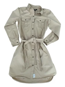 Ralph Lauren Womens Khaki Cotton Belted Shirt Dress Size S - Picture 1 of 11