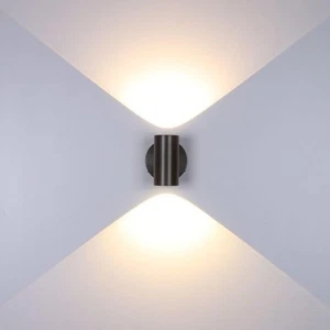 Tubicen moderne schwarze LED Wandleuchte, dimmbare Innen Up Down Wandleuchten - Bild 1 von 4