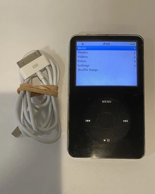 Apple iPod Classic Video 5th Enhanced Generation (30GB) Black - Works Great - Image 1 of 4