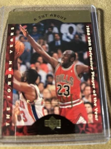 1995-96 Upper Deck A Cut Above Michael Jordan Die-Cut #CA4 1988 Defensive Title - Bild 1 von 2