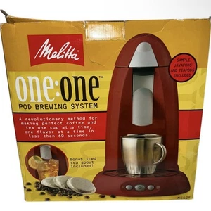 Melitta MES2R Red One:One Javapod Pod Brewing System Rare Crimson Red NEW - Picture 1 of 4