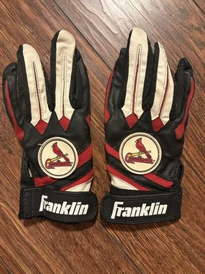 Franklin MLB St. Louis Cardinals Pair of Youth Batting Gloves Youth Size L - Image 1 of 2
