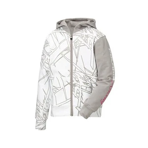 Polaris Youth Cracked Race Hoodie Soft Cotton Snowmobile Sweatshirt White - Picture 1 of 3