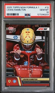 2025 Topps Now Formula 1 #12 Lewis Hamilton PSA 10 | F1 Ferrari Debut - Picture 1 of 6
