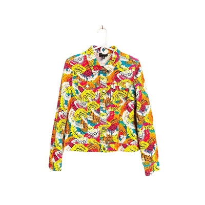 Chaqueta Blazer Metro Blues Multicolor Floral Abotonada Mujer Talla 10T Foto 1 de 4