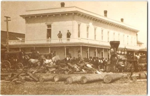 1950er Repro Eisenbahn Depot Cheyenne, Wyoming Zug Postkutsche Vintage Postkarte - Bild 1 von 2