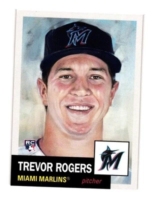 2021 Topps Living Set Rookie - Trevor Rogers (#428)  Miami Marlins - Image 1 of 2