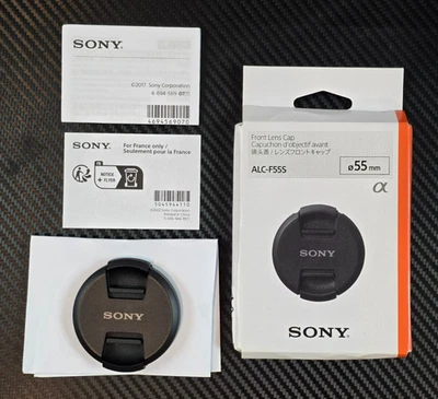 Genuine Sony ALC-F55S 55mm Front Lens Cap  - Damaged Box - Image 1 of 4