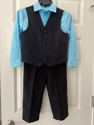 Traje de 3 piezas - Pantalones, chaleco, camisa de vestir talla 7 ¡USADO UNA VEZ! Foto 1 de 3