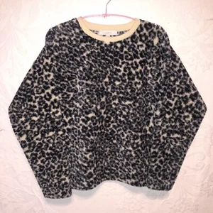 LOFT Sherpa Leopardenmuster Rundhalsausschnitt M *KONVOLUT & SPAREN* $1 VERSAND MEHR - Bild 1 von 3
