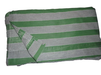 SÁBANA PLANA COMPLETA A RAYAS CLÁSICAS NEGRAS VERDE PTERY BARN PB 84X92 Foto 1 de 4