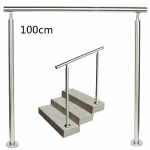 Stainless Steel 100CM /80CM Handrail Safety Grab Rail Balustrade Railing Post - Picture 1 of 75