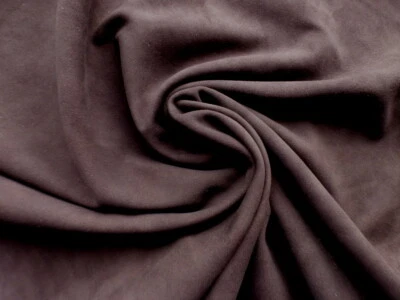 Goatskin Suede leather hide Chocolate Brown Buttery Drapey Soft & very strong - Image 1 of 4