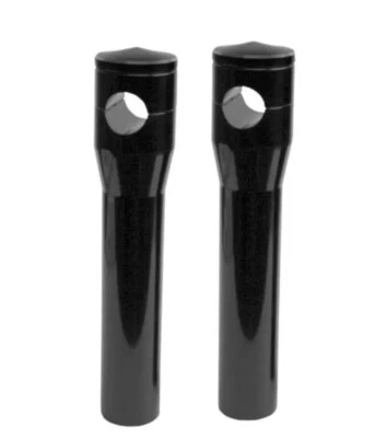 Accutronix Black Elite 8” Harley Springer Softail Risers 1” Clamp   USA    B1 - Image 1 of 2