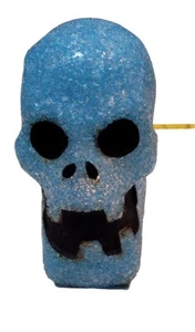 Vintage Halloween Melted Plastic Popcorn Molded Light Up Skull - Picture 1 of 7