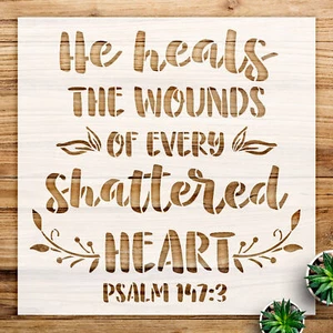 Reusable Plastic Stencil for Wall Art & Crafts - Inspirational Bible Verse Decor - Picture 1 of 1