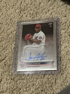 2022 Topps Chrome Joan Adon - Rookie Auto Washington Nationals RC Prospect 🔥 - Imagen 1 de 2
