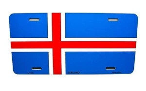 ICELAND ICELANDING FLAG METAL NOVELTY CAR LICENSE PLATE AUTO TAG - Picture 1 of 15