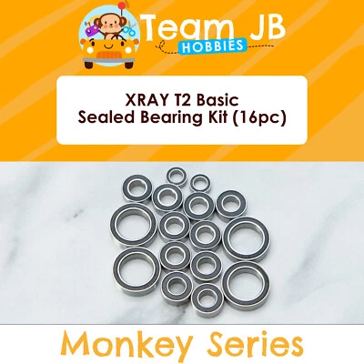 XRAY T2 Basic - 16 Pcs Rubber Sealed Bearings Kit - Image 1 of 2