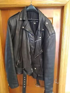 Wilsons Mens Biker Jacket X-Large Tall Heavy and Warm Terminator Be like Arnold! - Picture 1 of 13