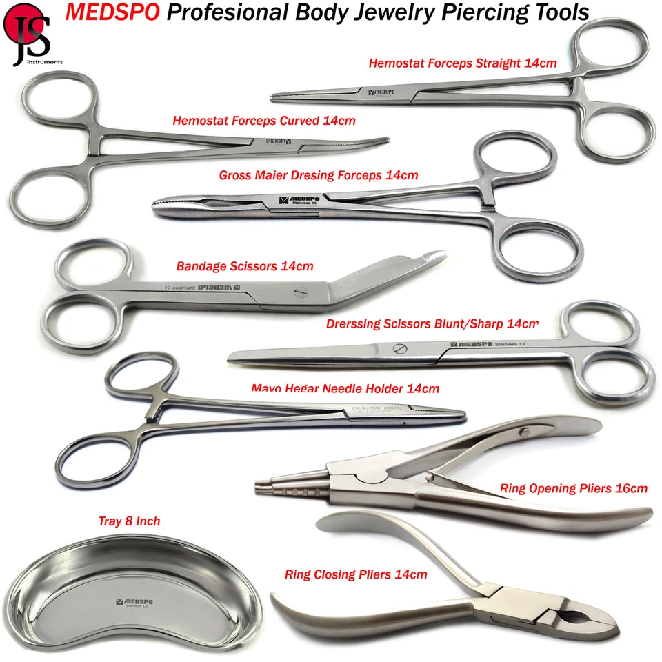Tattoo Body Piercing Ring Closing Opening Pliers Hemostat Clamp Jewelry Tools - Image 1 of 1