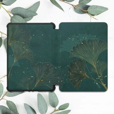 Green Gold Leaves Line Art Case For All-new Kindle 10th Gen Kindle Paperwhite - Image 1 of 3