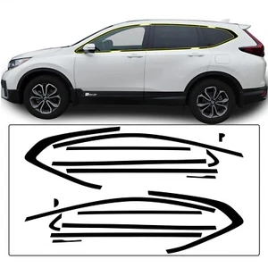 Fit Honda CR-V 2017-2022 Window Side Chrome Delete Decal Film Blackout Trim - Picture 1 of 7