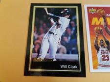 Will Clark San Francisco Giants BallStreet 1991 #9 OVERSIZE RARE Oddball