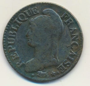 Frankreich 5 Centimes LAN 8 französisches Konsulat 1799-1800 W=Lille - Bild 1 von 2