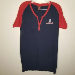 Red Oak Damen T-Shirt Wildcats Blau Rot Größe M - Bild 1 von 4