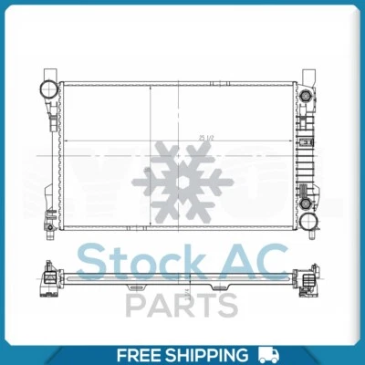 Радиатор для Mercedes-Benz C230, C280, C350, C55 AMG, CLK500, C240, C3... QL - Изображение 1 из 4