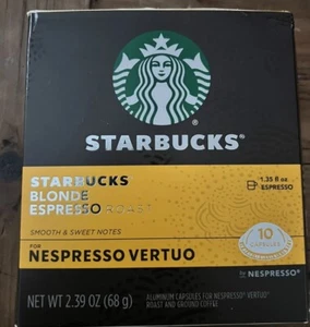 Starbucks Veranda Blend Nespresso Vertuo 10 Capsules 2.39 Oz - Picture 1 of 1