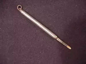 - W.S. HICKS WINZIGER RING TOP STERLINGSILBER/GOLD ZAHNPICK C1900 - Bild 1 von 5