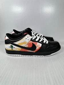Talla 9.5 Nike SB Dunk Low Pro QS Raygun Tie-Dye BQ6832-001 Negro Naranja Flash - Imagen 1 de 8