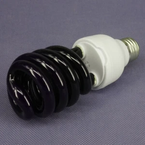 E27 40W Energy Saving Ultraviolet UV Spiral Black Light Lamp Fluorescent Bulb - Picture 1 of 3