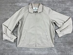 Vintage Pacific Trail Sportswear Jacket Mens Medium Beige Zip Up Korea Classic