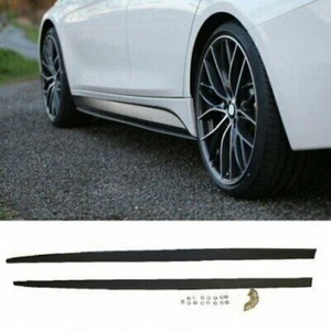 2Pcs Side Skirt Sill extension Lower Side Lip Fit for Bmw F10 5 series 2010-2015 - Foto 1 di 3